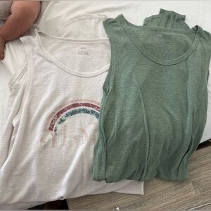 Aerie Green and Cream Sun Dresses